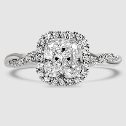 Platinum petite twisted vine halo 