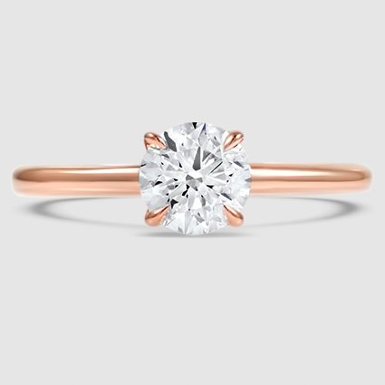 14K Rose Gold elodie 1.8mm solitaire 