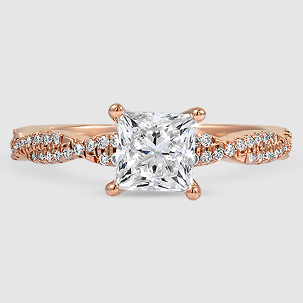 14K Rose Gold petite luxe twisted vine 
