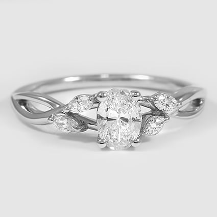 18K White Gold willow 