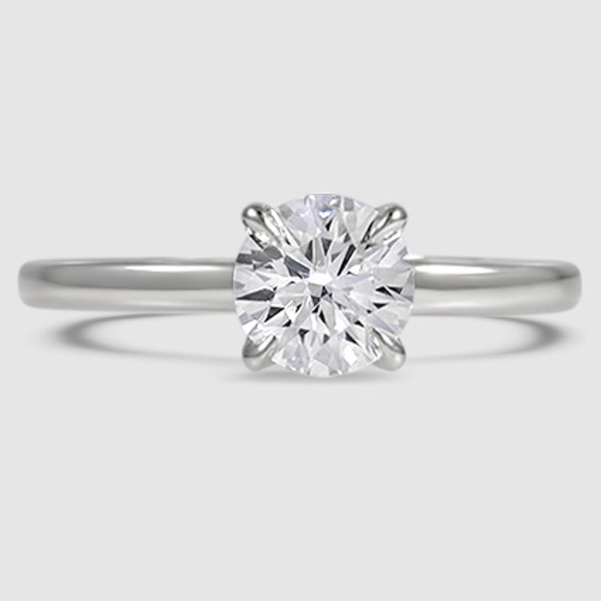 18K White Gold elodie 1.8mm solitaire 