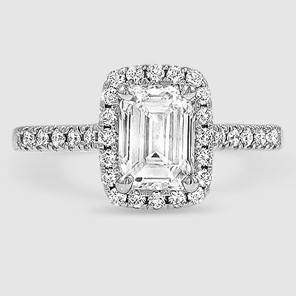 18K White Gold odessa halo 