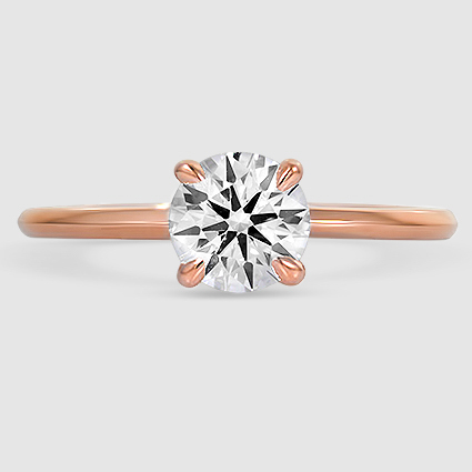 14K Rose Gold hazel solitaire 
