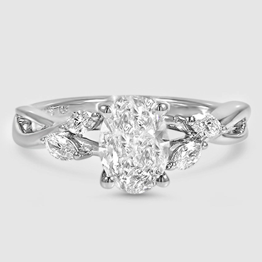 18K White Gold willow 