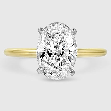 18K Yellow Gold four-prong comfort fit 1.5mm 