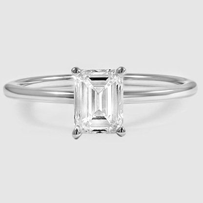 18K White Gold four-prong comfort fit 1.5mm 