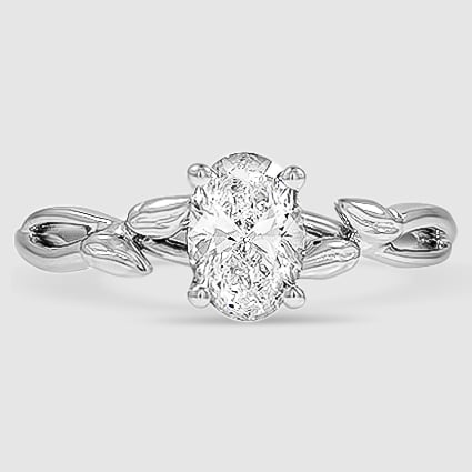 Platinum budding willow solitaire 