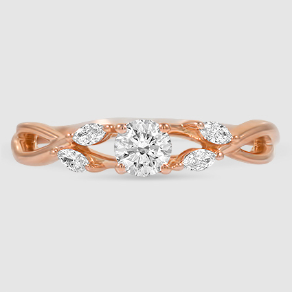 14K Rose Gold willow 