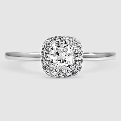 18K White Gold vienna halo 