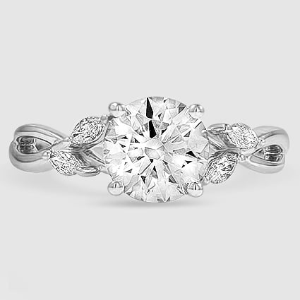18K White Gold willow 