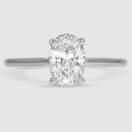 18K White Gold 1.4mm provence solitaire 