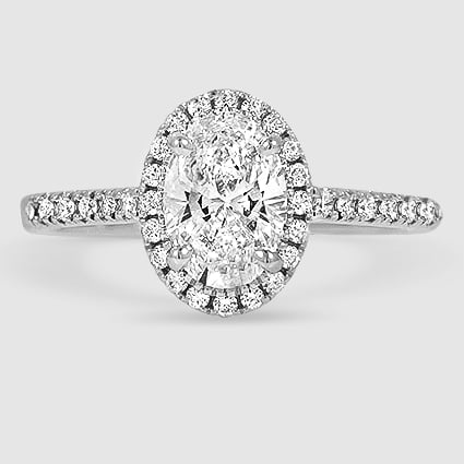 18K White Gold odessa halo 