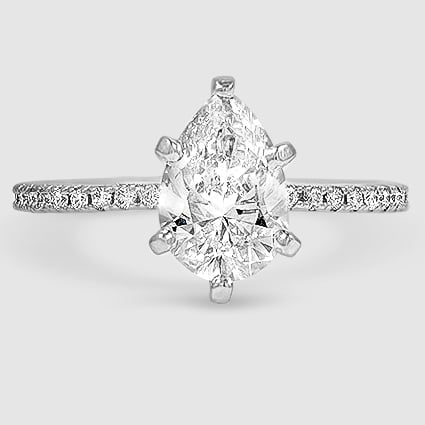 18K White Gold ballad three-quarter coverage 