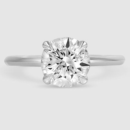 18K White Gold hazel solitaire 