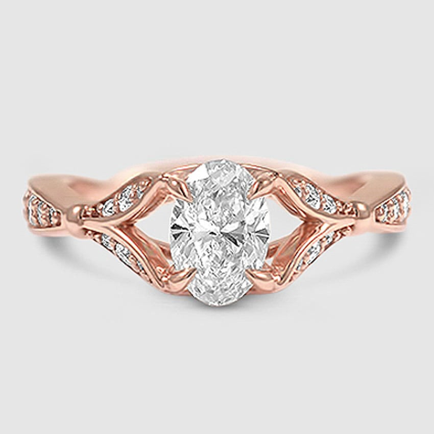 14K Rose Gold zinnia 