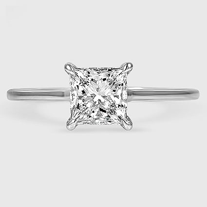18K White Gold 1.4mm provence solitaire 