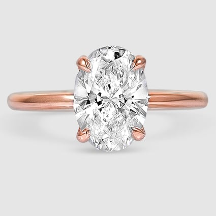 14K Rose Gold elodie 1.8mm solitaire 