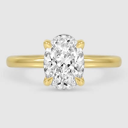 18K Yellow Gold elodie 1.8mm solitaire 