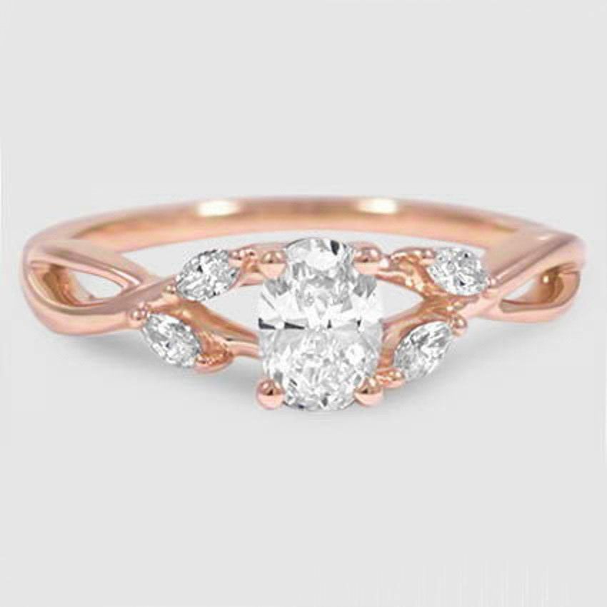 14K Rose Gold willow 