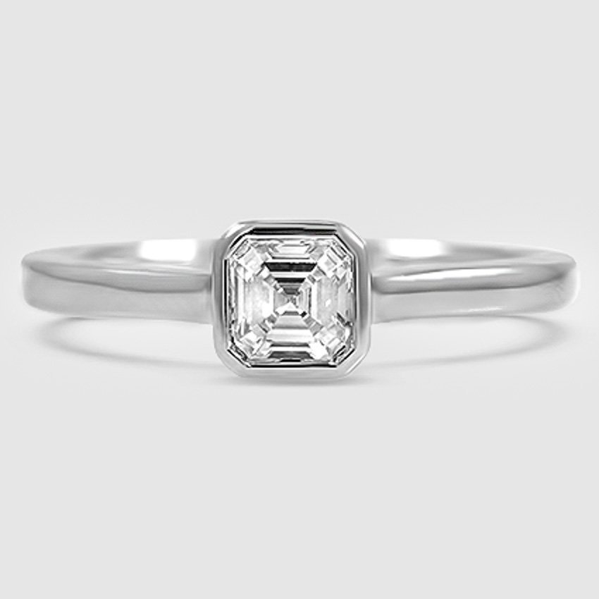 18K White Gold luna 2mm bezel 