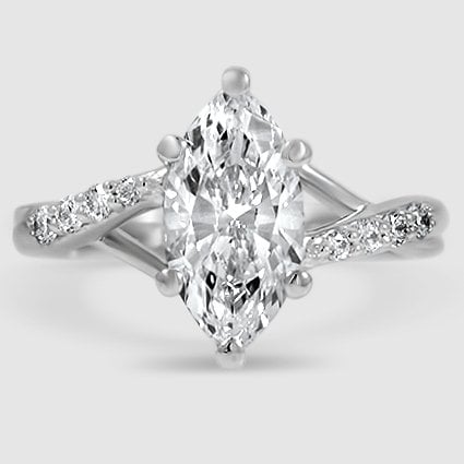 18K White Gold chamise 