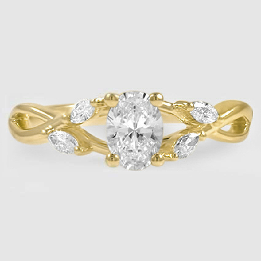 18K Yellow Gold willow 