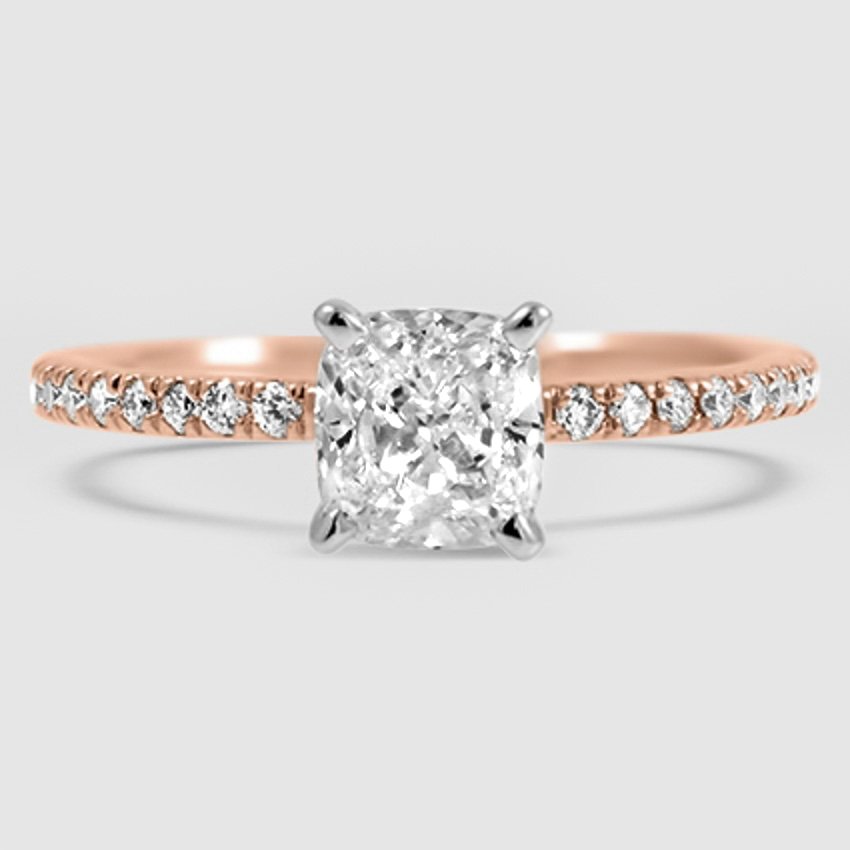 14K Rose Gold ballad three-quarter coverage 