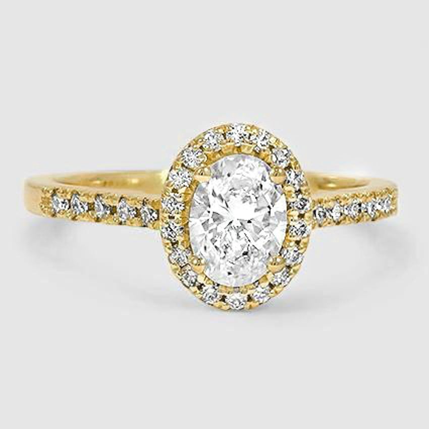 18K Yellow Gold odessa halo 