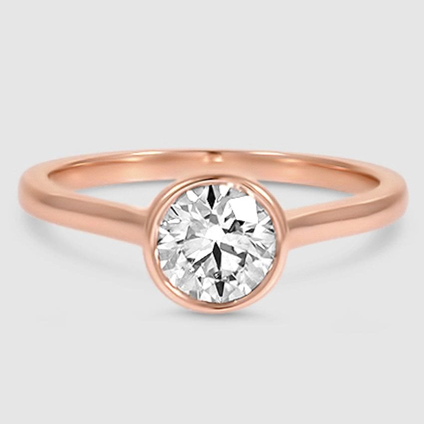 14K Rose Gold luna 2mm bezel 