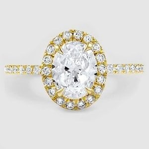 18K Yellow Gold waverly halo 
