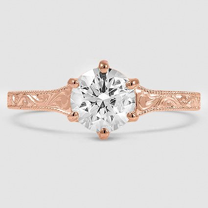 14K Rose Gold hudson engraved 