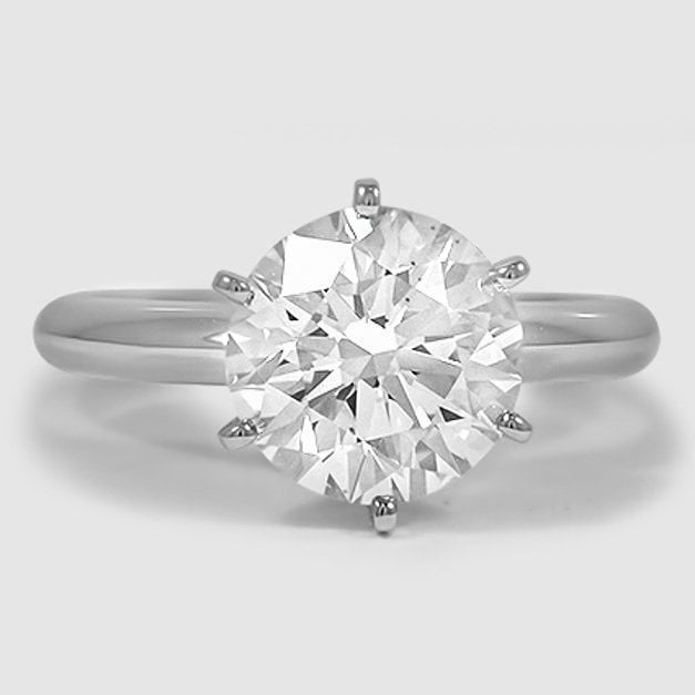Platinum classic six-prong solitaire 