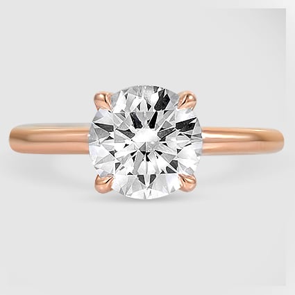 14K Rose Gold elodie 1.8mm solitaire 