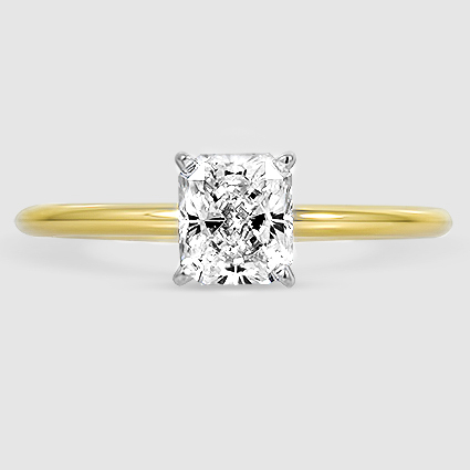 18K Yellow Gold four-prong comfort fit 1.5mm 