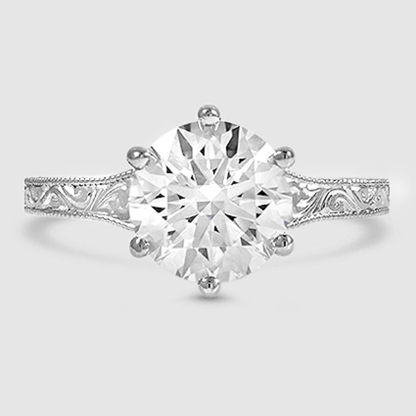 18K White Gold hudson engraved 