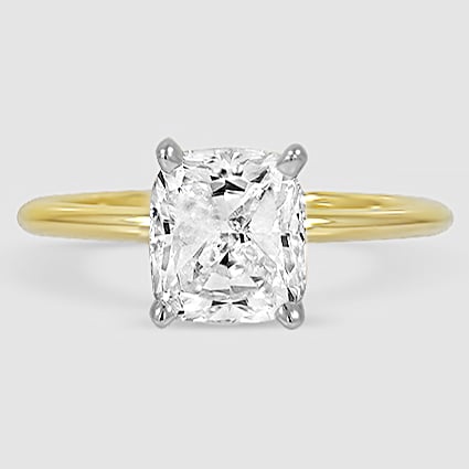 18K Yellow Gold four-prong comfort fit 1.5mm 