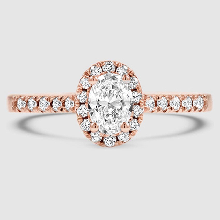 14K Rose Gold odessa halo 