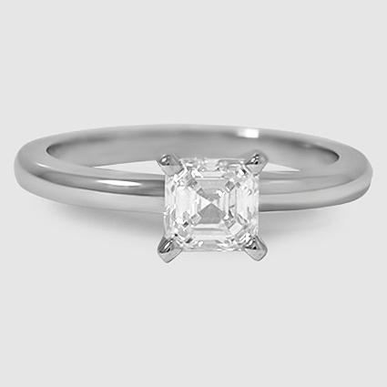 Platinum comfort fit 2mm solitaire 