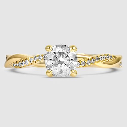 18K Yellow Gold petite twisted vine 