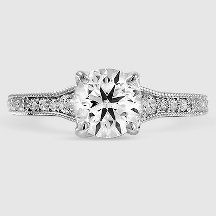 18K White Gold hudson engraved 