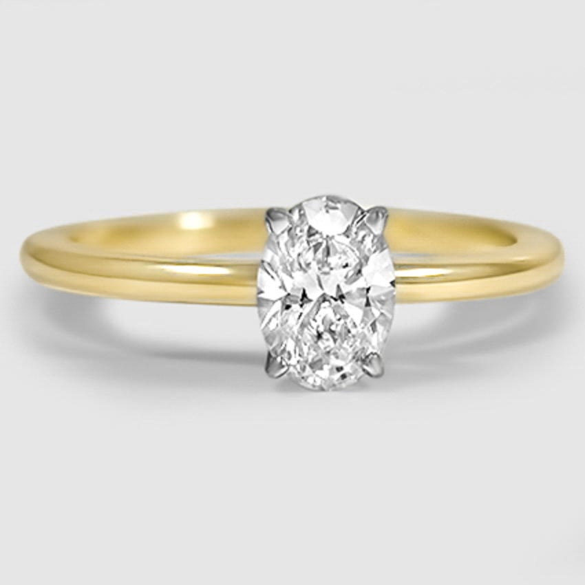 18K Yellow Gold four-prong comfort fit 1.5mm 