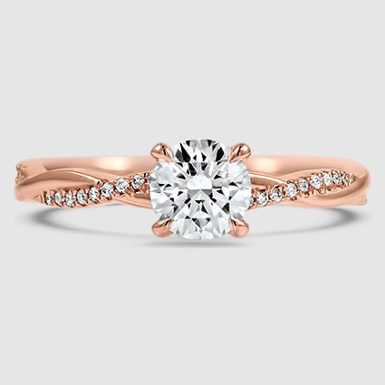14K Rose Gold petite twisted vine 