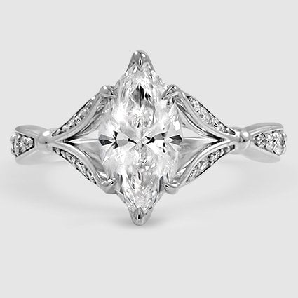 18K White Gold zinnia 