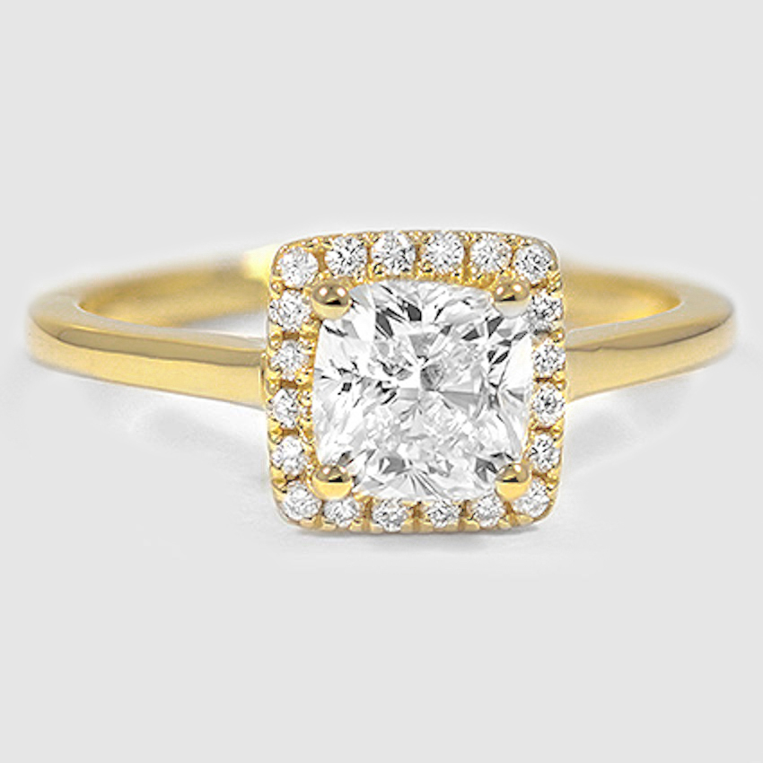 18K Yellow Gold odessa halo (Modified with Removal of Sidestones)