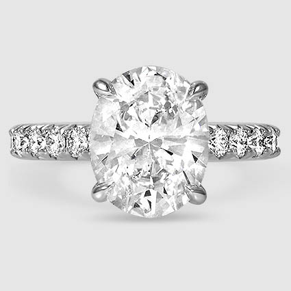 18K White Gold ballad three-quarter coverage 