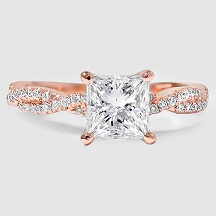 14K Rose Gold petite luxe twisted vine 
