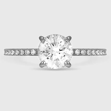 18K White Gold ballad three-quarter coverage 