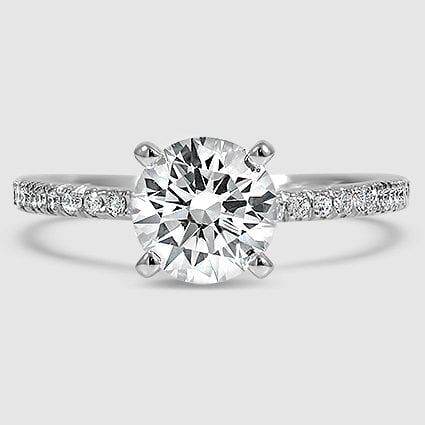 18K White Gold ballad three-quarter coverage 