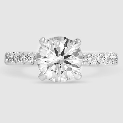 18K White Gold sienna half coverage 
