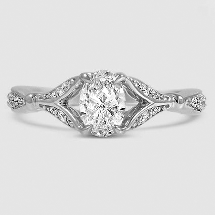 18K White Gold zinnia 